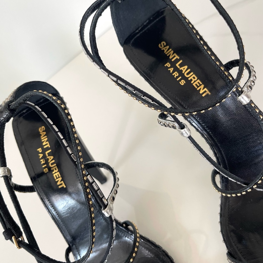 AUTHENTIC SAINT LAURENT STUDDED HEELS - Picture 9 of 11